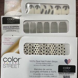 Color Street Nail Polish Strips - clear overlay patterns